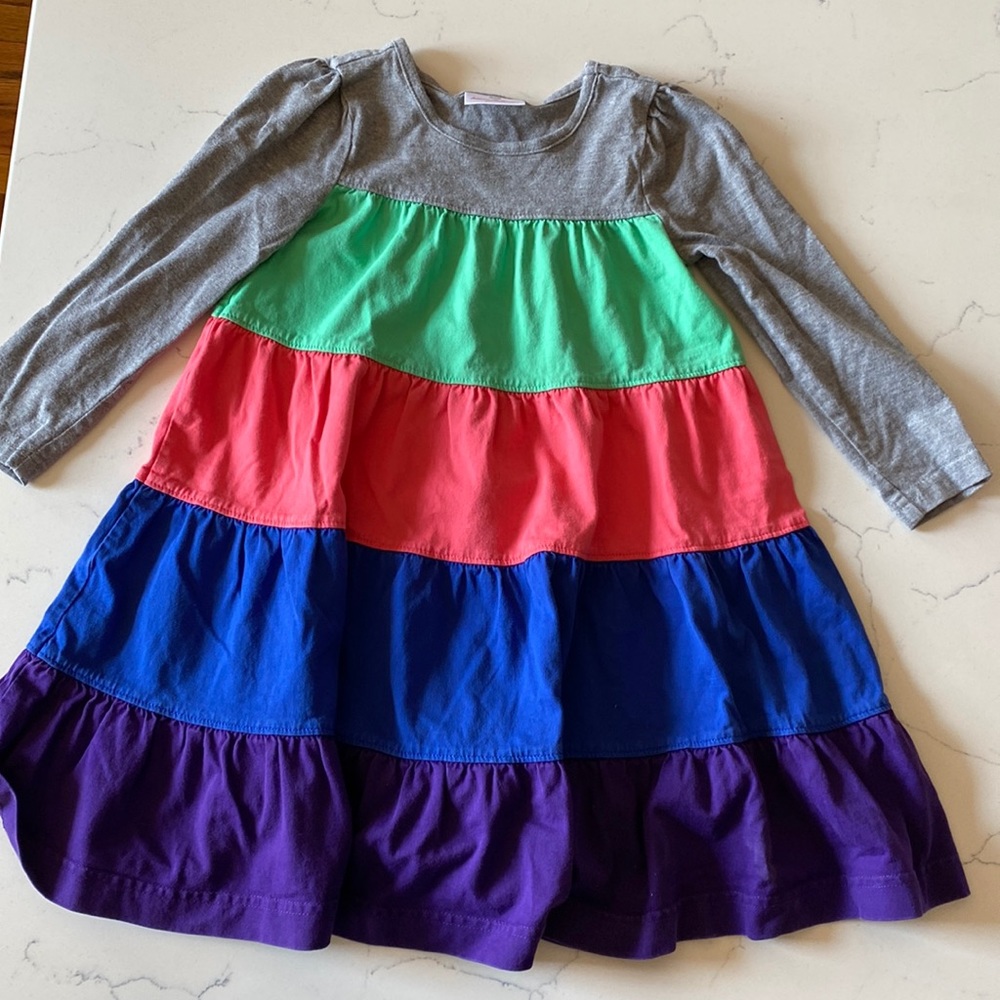 Hanna andersson tiered long sleeve dress